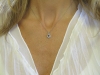 Ceylon Natural Purple Sapphire and Diamond Halo Pendant in 14k white gold