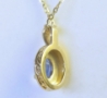 1 carat Oval Blue Sapphire Pendant back view