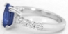Oval Blue Sapphire Ring with Diamonds in 14k white gold