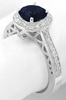 1.60 ctw Blue Sapphire and Diamond Ring in 14k white gold