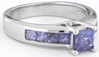 Channel Set Purple Sapphire Ring