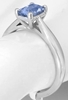 Blue Sapphire Solitaire Ring in 14k