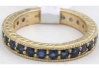 Natural blue sapphire ring in 14k white gold