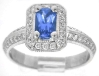 Cornflower blue sapphire rings