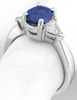Diamond Alternative Blue and White Sapphire Ring in 14k white gold