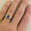 1.86 ctw Blue and White Sapphire Ring in 14k white gold - SSR-5412