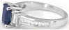 Sapphire Diamond Emerald Cut Ring