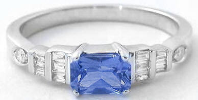 Radiant Cut Sapphire Ring