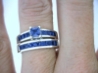 Princess Cut Sapphire Wedding Rings