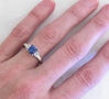 Princess Cut Sapphire Ring in Platinum