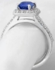 2.21 ctw Unheated Ceylon Sapphire and Diamond Ring in 14k white gold - SSR-5813