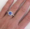 Cushion Cut Sapphire Ring- Rope Design