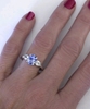 Blue and White Sapphire Engagement Ring- no diamonds