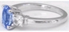 1.77 ctw Ceylon Blue Sapphire and White Sapphire Ring in 14k white gold - SSR-5942