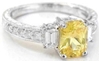 Radiant Yellow Sapphire Ring Vintage