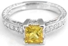 Princess Yellow Sapphire Ring
