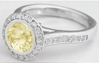 Bezel Yellow Sapphire Rings