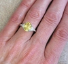 Trillion Diamond Sapphire Ring in 14k white gold