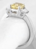 Yellow Sapphire Trapezoid Diamond Rings