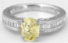 Light Yellow Sapphire Diamond Engagement Rings