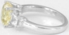 3.32 carat Unheated Yellow Sapphire and White Sapphire Ring in 14k white gold