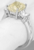 Untreated Unheated Yellow Sapphire and White Sapphire Ring in 14k white gold