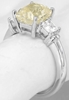 Untreated Unheated Yellow Sapphire and White Sapphire Ring in 14k white gold
