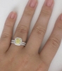 Diamond Halo Engagement Rings with Yellow Sapphire