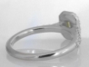 Natural Yellow Sapphire Engagement Ring - Radiant cut with diamonds in 14k white gold for sale