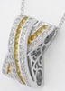 Princess Cut Yellow Sapphire Diamond Necklace