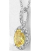 Oval Yellow Sapphire Pendants