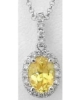 Natural yellow sapphire ring in 14k white gold