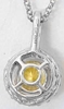 Yellow Sapphire Halo Necklaces