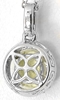 Round Yellow Sapphire Necklace with diamond halo basket