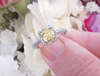 1.92 ctw Ceylon Yellow Sapphire and Diamond Ring in 14k white gold  - SSR-5618