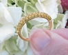 Natural pave yellow sapphire stack ring in solid 14k yellow gold for sale