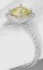 Cushion Cut Yellow Sapphire Diamond Rings