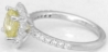 Diamond Halo Ring with Yellow Sapphire