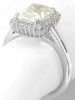Yellow Sapphire Ring - Radiant Natural Sapphire in Diamond Halo in 14k white gold