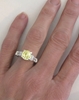 Ceylon Round Yellow Sapphire and Diamond Ring in 14k