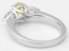 Diamond Alternative - Past Present Future Natural Oval Yellow Sapphire and White Sapphire Ring in 14k white gold
