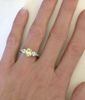 Genuine Yellow Sapphire Engagement Ring on the hand