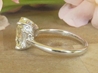 Large Radiant Cut Natural Yellow and White Sapphire Three Stone Engagement Ring in 14k white gold