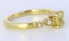 Natural yellow sapphire and diamond ring in 14k yellow gold