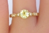 Elegant 0.92-carat yellow sapphire ring in polished gold band