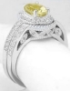 Yellow Sapphire Engagement Ring with Band