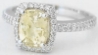Cushion Yellow Sapphire Ring