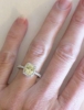 Natural Yellow Sapphire Ring on the finger