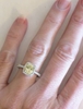 Natural Yellow Sapphire Ring on the finger