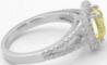 Yellow Sapphire Diamond Halo Rings